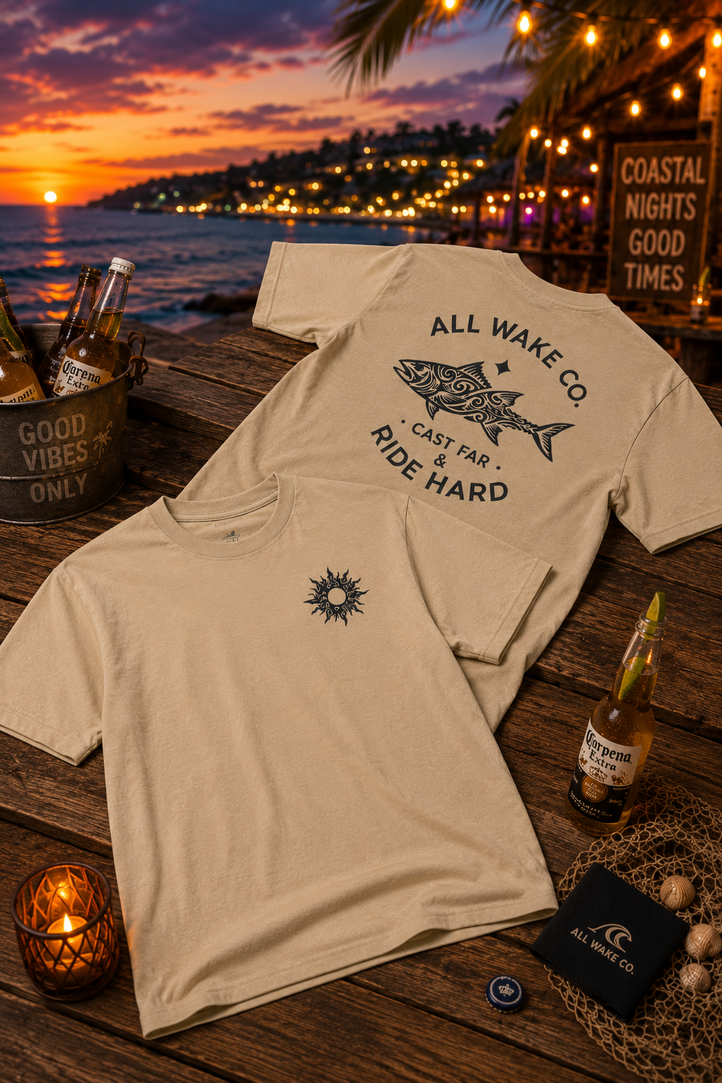 All Wake Co. Cast Far Ride Hard T-Shirt