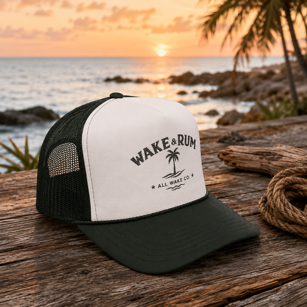 All Wake Co. Wake & Rum Trucker Cap