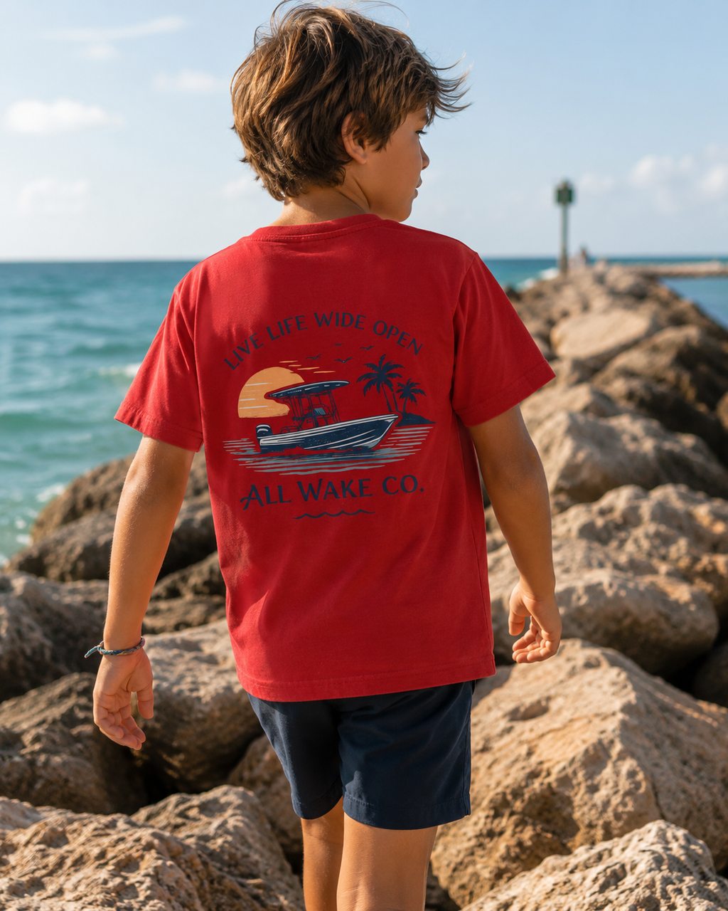 All Wake Co. Live Life Wide Open Youth T-Shirt