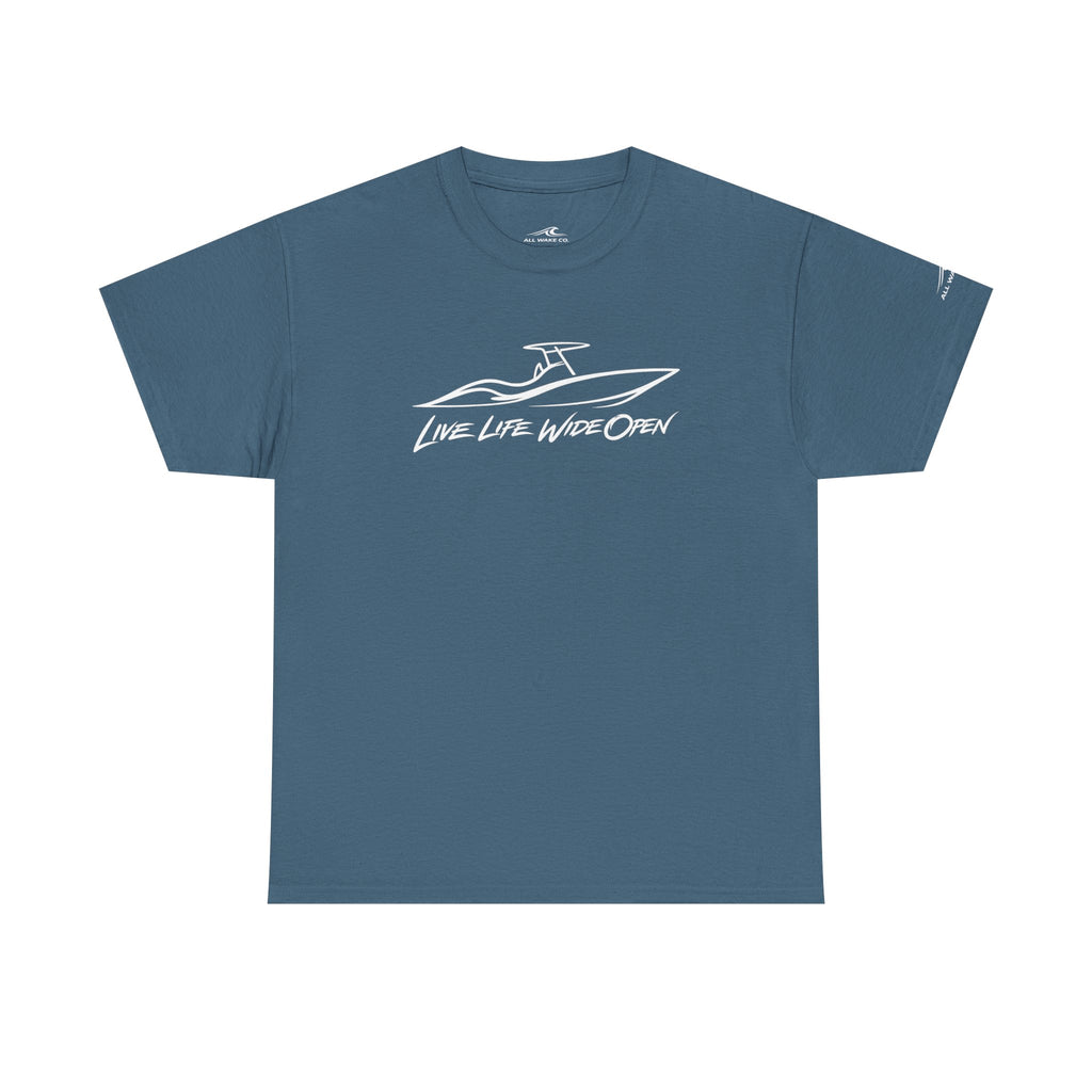 All Wake Co. Center Console Live Life Wide Open T-Shirt
